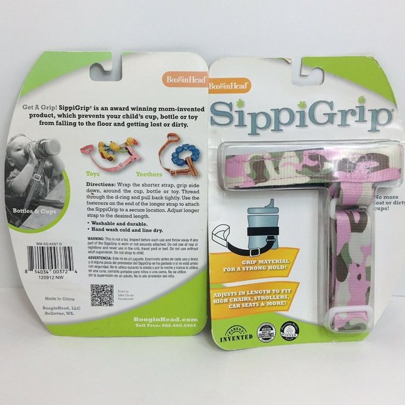 Boogin Head SippiGrip Baby Strap For Sippy Cup Bottles Toys Tether Lot Of 2 New - Picture 11 of 12